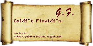 Galát Flavián névjegykártya